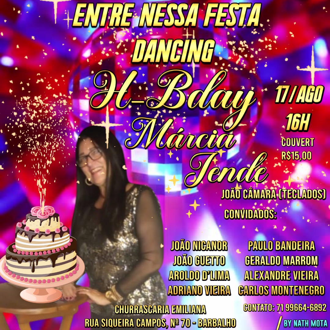 BY DAY DA CANTORA NIVER DA  CANTORA MARCIA JENDE DANCING ENTRE NESSA FESTA. DIA 17.08.2024. CHuRRASCARIA EMILIANA SALVADOR BAHIA. CONTATO PARA SHOWS E EVENTOS : +55 71996646892