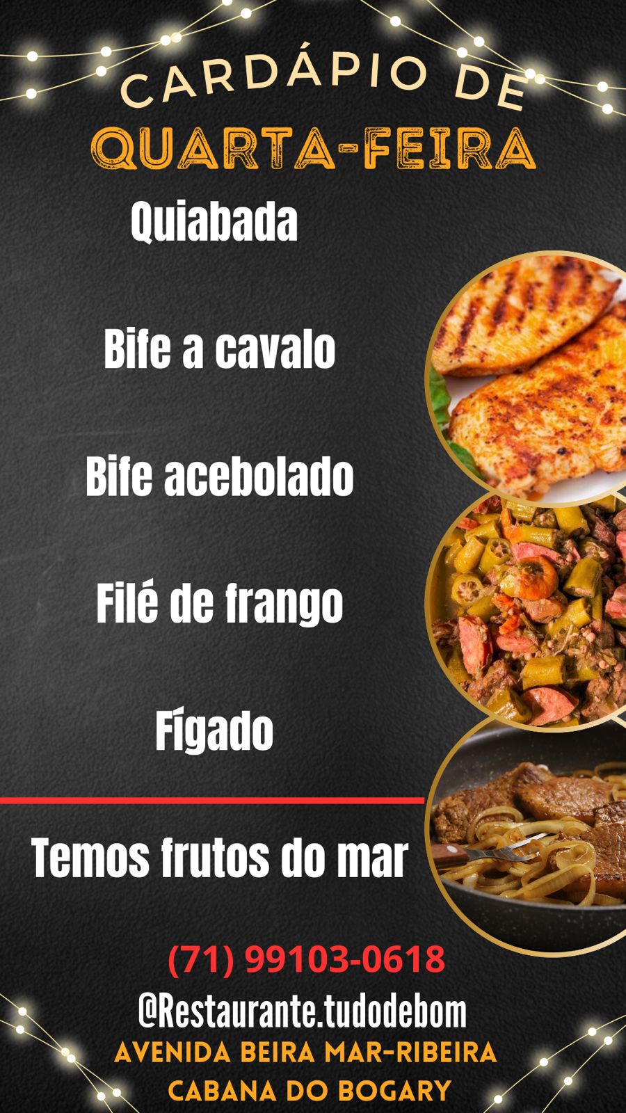 HOJE É PRÉ-CARNAVAL NA CABANA DO BOGARY CRIS RESTAURANTE TUDO DE BOM. RIBEIRA  SALVADOR BAHIA. CONTATO +55 71 99103-0618 :